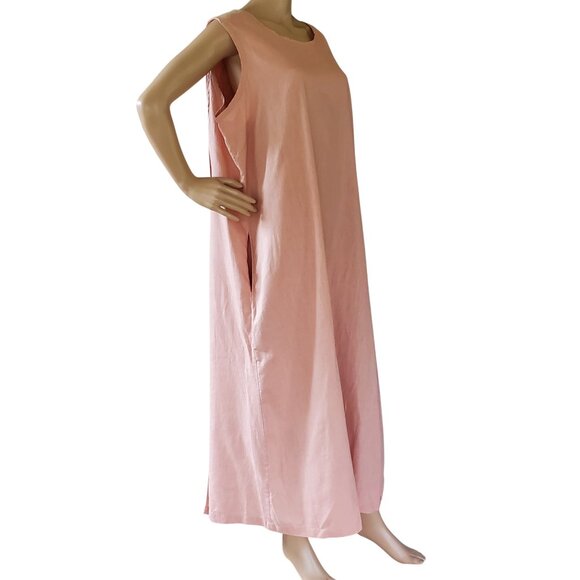 NEWPORT NEWS 2 Pc Jumper Dress Shacket Set Women's Plus 2X 20W Mauve/Light Brown - Picture 4 of 14